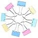 AUSTOR 110 Pcs Colored Binder Clips Paper Clamp Clips Assorted 6 Sizes