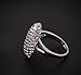 Clot Evil Women's Silver-tone Sparkle Rhinestone Engagement Ring (7)