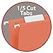 Smead Standard Hanging File Folders, 25 Count, Orange, 1/5-Cut Adjustable Tabs, Letter Size (64065)