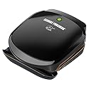 George Foreman 2-Serving Classic Plate Grill and Panini Press, Black, GR136B
