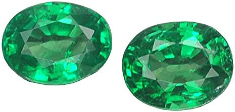Ploythai 0.81CT AWESOME AA PAIR OVAL UNHEATED GREEN TSAVORITE GARNET NATURAL