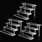 Acrylic Tiered Display Stand Shelf, 12” Acrylic