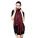 Gzcvba Women Lightweight Fashion Lace Scarf Winter Wrap Shawl Soft Evening Coverup (Wine red)