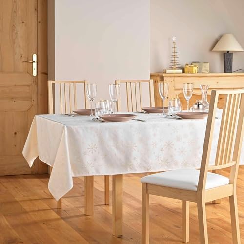 , Tovaglia rettangolare (140 x 240 cm) Fiocchi Naturali, Jacquard