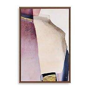 Framed Canvas Home Artwork Decoration Golden Abstract Art Canvas Wall Art for Living Room, Bedroom - 16x24 inches