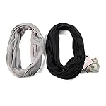 Niaiwei Women's Zipper Pocket Scarf Solid Color Stretcy Travel Scarves Niaiwei Women's Zipper Pocket Scarf Solid Color Stretcy Travel Scarves