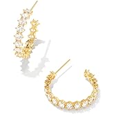 Kendra Scott Cailin Crystal Hoop Earrings, Fashion Jewelry For Women
