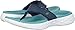 Skechers Performance Women's on-The-Go 600-15300 Flip-Flop, Navy/Turquoise, 9 M US