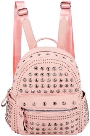 Amazon.com | B BRENTANO Vegan Studded Mini Daypack with  display picture 2