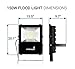 Hyperikon LED Flood Light, 150W (750W Equivalent), 5000K (Crystal White Glow), Waterproof, IP65 Waterproof, 120-277v, Instant On, ETL and DLC
