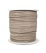 Round Leather Cord, 25 Meter Spool, 1 mm Light Natural