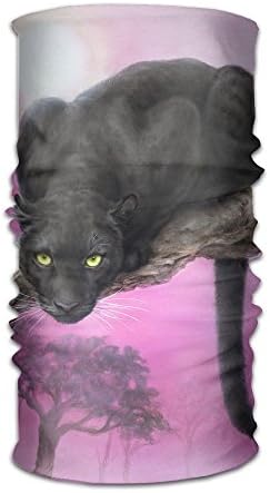 BANANA FLAME Cute Domineering Black Panther Versatile Sports &amp; Casual Headwear,Bandana, Balaclava, Moisture Wicking Microfiber UV Protection For Running, Yoga, Hiking, Travel Unisex