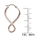 Hoops & Loops Rose Gold Flashed Sterling Silver Round Tube Figure 8 Infinity Polished Drop Earrings