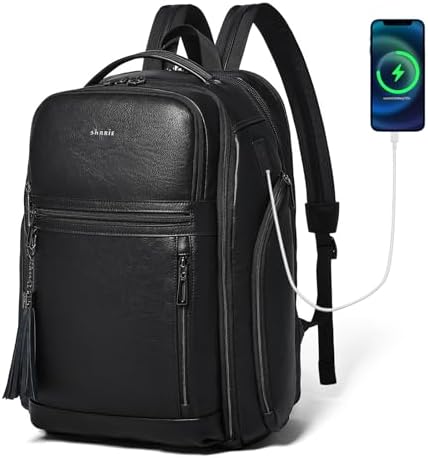 Amazon.com: tiamyi Vegan Leather Backpack, 40L Expandable  display picture 3