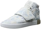 adidas Originals Men's Shoes | Tubular Invader Strap Fashion Sneakers, White/White/LGH Solid Grey, (9.5 M US)