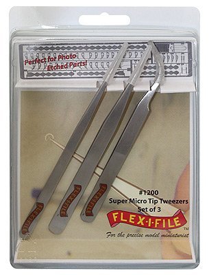Flex-I-File 1200 Super Micro Tip Tweezers Set (3pk)