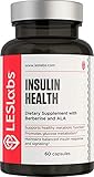 LES Labs Insulin Health, Blood Sugar Support Supplement for Metabolic Health, Healthy Weight, Safe for PCOS & Diabetics with Berberine & Chromium, 60 Capsules