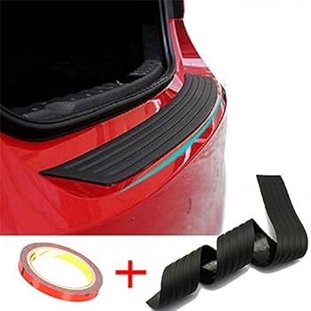 Yleternal Rear Bumper Protector, Rear Bumper Guard Black Rubber Scratch Durable and Flexible Non-Slip, Rubber Bumper Protector for SUV/Cars, Easy D.I.Y. Installation(35.8Inch)