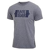 Raise the Bar - Gray - Men's Barbell Weightlifting Triblend Workout T-shirt