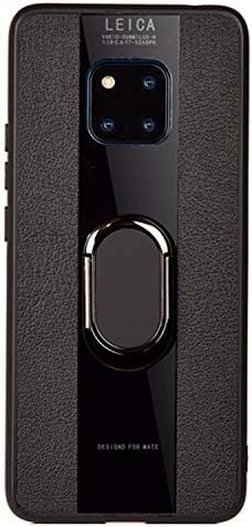 Case for Huawei Mate 20 Mate 10 pro Luxury PU Leather Skin 360 Magnet Finger Ring Cover for Huawei p30 p20 pro nova 3 3i Cases,Black with Kickstand,for Huawei mate10