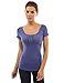 PattyBoutik Women's Scoop Neck Empire Waist Raglan Top