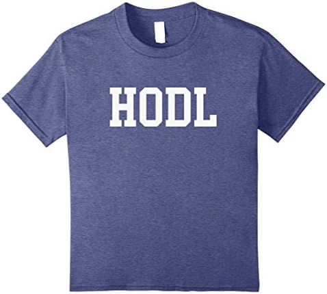 Kids Hodl Bitcoin Holding Shirt 10 Heather Blue