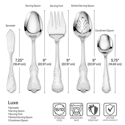 Wallace Hotel Lux 77Piece 18/10 Stainless Steel Flatware Set, Silver