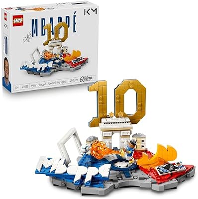 Editions Kylian Mbappé – Fußball-Highlights Spielzeug - 3D Modellbau mit Minifigur zum Sammeln - Kinderzimmer Deko - Geschenk für Jungen, Mädchen ab 10 Jahren und Erwachsene Sportfans - 43013