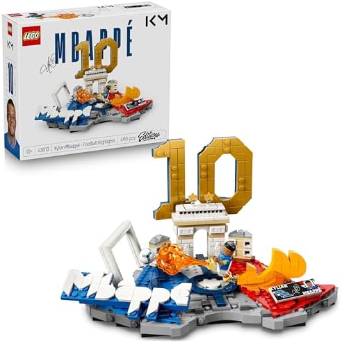 Editions Kylian Mbappé – Fußball-Highlights Spielzeug - 3D Modellbau mit Minifigur zum Sammeln - Kinderzimmer Deko - Geschenk für Jungen, Mädchen ab 10 Jahren und Erwachsene Sportfans - 43013