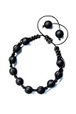 Shamballa Black Onyx Bracelet - Handmade Stone Bead Jewelry - Adjustable - For Men and Women