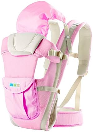 TANGHONG Happy Baby Carrier by Brighter Elements - BEST for Newborn, Infant, Toddler, &amp; Child - 4 in 1 - Backpack, Front Facing, Kangaroo, &amp; Sling Positions(pink)