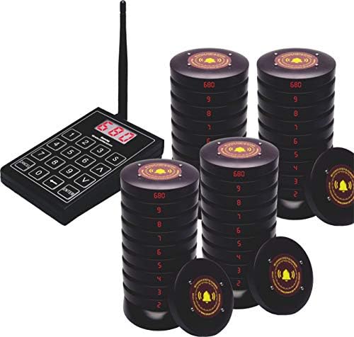 Number Buzzer iCallsys Restaurant Pager System Queue Number Call Coaster Pager ...