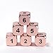 Solid Metal Bright Copper 6d6 Polyhedral Dice Set by Hedral - D&D RPG D6 Gaming Dice