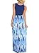 Chase Secret Womens Sleeveless Empire Floral Print Party Maxi Long Dress Small Blue
