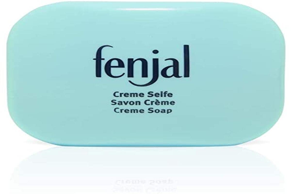 fenjal Cream Soap in Scented Safe - 100 g, Vegan Formula with Almond Oil, Oriental Fragrance - Includes Soap Dish with Lid