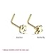 BodyJ4You 5PCS L-Shaped Nose Ring Studs Pack Surgical Steel Goldtone Piercing