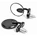 Black Motorcycle 3' Round 7/8' Handle Bar End Rearview Mirrors For Honda Harley