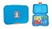 Three Squares Bento Leak Proof Kids Children's Lunch Box - 4 compartments On-The-Go Meal and Snack Packing - (Blue Skies)