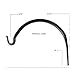 High-Quality Durable Forged Wrought Iron Wall Mountable 9 Inch Curved Bracket with Hook for Planters Bird Feeders and Lanterns Set of 2 Black