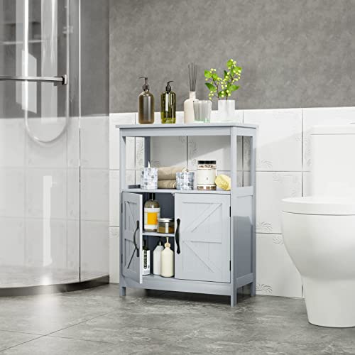 SRIWATANA Bathroom Storage Floor with 2 Doors and