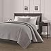 Chezmoi Collection Austin 3-Piece Oversized Bedspread Coverlet Set (Queen, Gray)