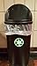 Recycle Symbol Sticker，Sign Decal，5 inch Round Recycling Bins & containers for Recycled Plastic, Paper, Cardboard, Trash, Glass, Bottles, Aluminum cans and Newspaper recyclables(5 Pack,Green/White)