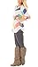 ZESICA Women's 3/4 Sleeve Multi Color Chevron Stripes Tunic Casual Blouse Tops
