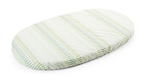 Stokke Sleepi Fitted Sheet, Aqua Straw