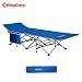 KingCamp Strong Stable Folding Camping Bed Cot with Carry Bag (Blue with Side Pocket) primary
