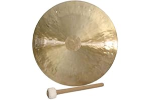 The Gong Shop 16” Wind Gong - Includes Padded Gong Mallet & Hanging String/Authentic Chinese Wind Gong/Beautiful Wash/Calming Sound/Hand Selected For Quality/Great for Sound Healing, Home, or Office