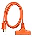 Coleman Cable 04004 6-Feet 14/3-Wire Gauge SJTW Tri-Source Extension Cord, Orange primary