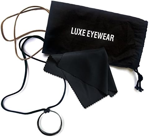 REDUCED Luxe Eyewear Modern Pendant Eyeglass Holder Necklace with Adjustable Leather Strap available in 2 Colors