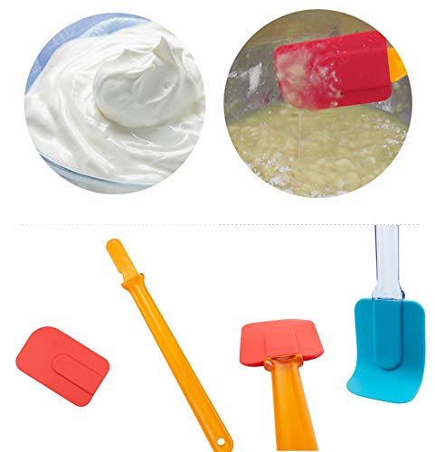 image for Bekith 5 Pack 12 Inch Silicone Spatulas, Dishwasher Safe, Soft and Fle