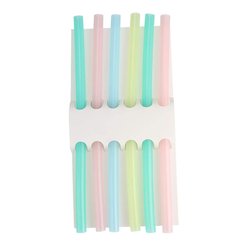 6pcs Silicone Straws for 1-3 Years Old, Soft Reusable Drinking Straws,Flexible/BPA Free/Safty for Kids/Toddlers
